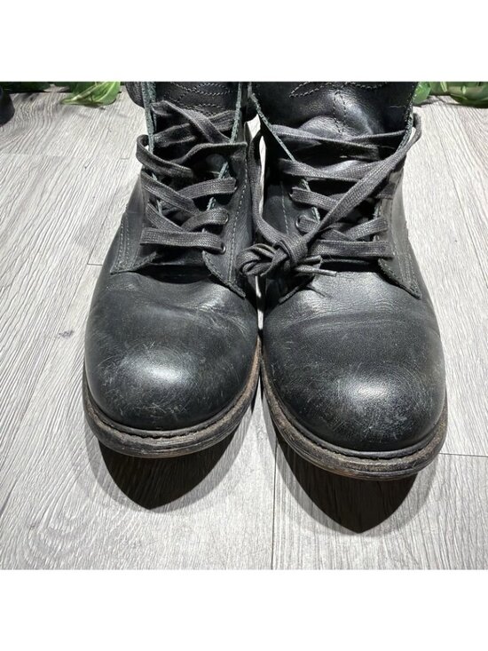 Diesel Men’s Dhiko Black Leather Combat Biker Distressed Boots Size 10 main image 7